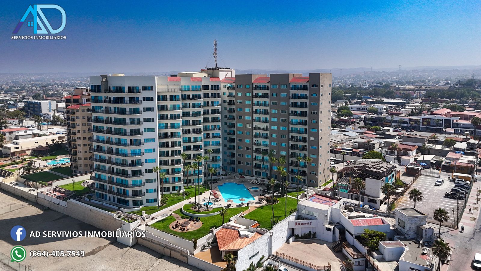 Vive como si estuvieras de vacaciones en el Centro de Rosarito a la orilla del Mar 