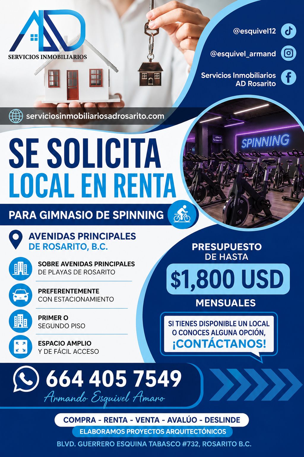 Se Busca Local en Renta Para Gimnasio de Spinning