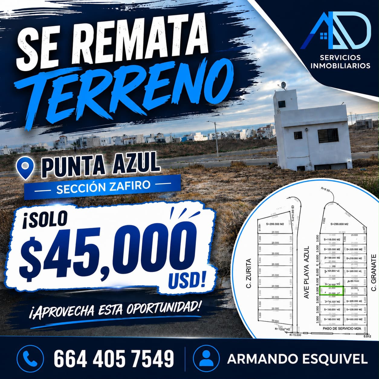 Se Remata Terreno En Punta Azul