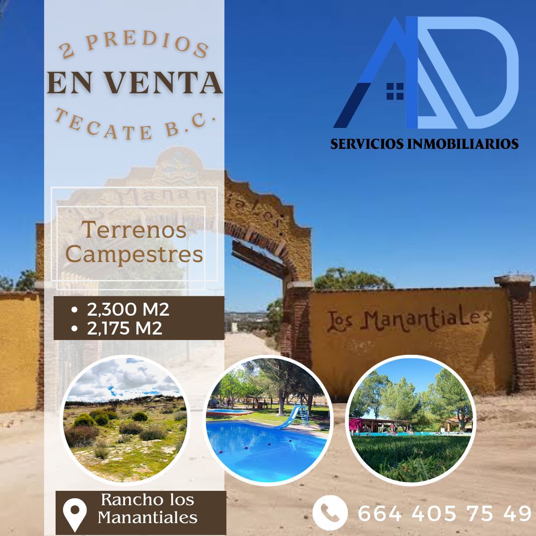 Terrenos Campestres en venta en Tecate